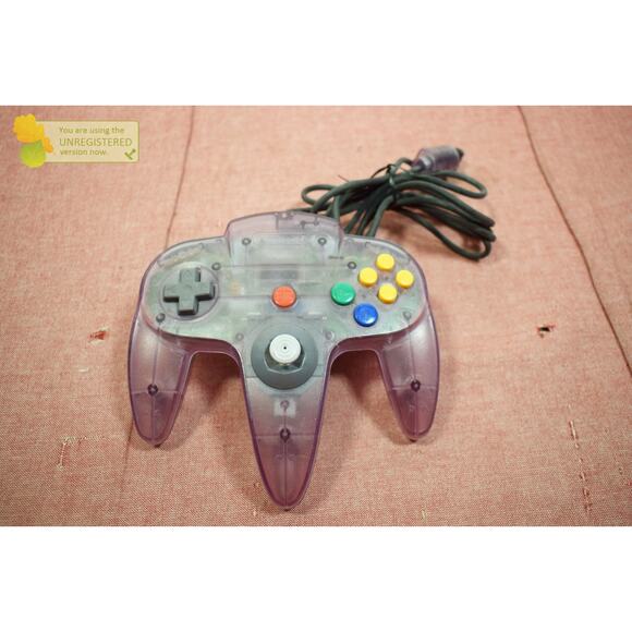 Nintendo 64 Atomic Purple Clear Game Controller - Picture 1 of 13